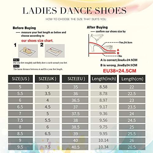 נעלי ריקוד לטיניות של הנשים הנשים האבני האולם המסיבות המסיבות ריקוד נעלי ביצועים, דוגמנית 419