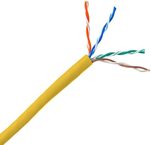 כבלים כבלים 500 רגל בתפזורת CAT5E Riser Ethernet כבל, 24 AWG, 350 מגה הרץ, ETL רשום, 4 זוג נחושת
