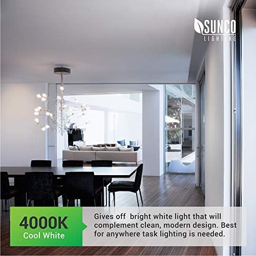 סונקו 12 מנורת נורת לד 4000 קראט לבן מגניב, 5 וואט שווה ערך 40 וואט, 450 ליטר, בסיס בורג אדיסון