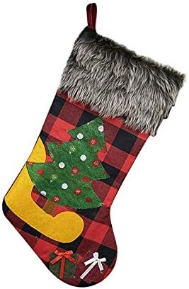 חג המולד של קישוטי מתנה של חג המולד גרבי חג המולד גרביים עץ אופנה עיצוב הבית עיצוב דונם ויטראז '