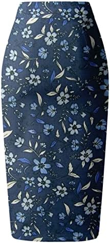 מנהונג נשים יומי אלגנטי פרח הדפסי גבוהה מותן יחיד חזה חצאית ג ' וניורס חצאית