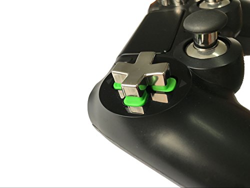 אצבע אצבע מתכת אחיזה + כפתורים וכוח D Chrome Silver עבור בקרי PS4 של Sony