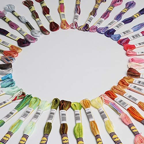 סלקראפט 41 צבעים ססגוניים חוט רקמה מכותנה מצרית 8 מטר לכל פקעת צבע וריאציה חוט תפר צלב דגם 674