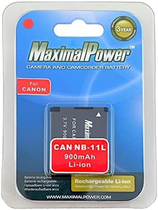 סוללת הכוח המקסימלית עבור Canon NB-11L, NB-11LH PowerShot A2300 IS, A2400 IS, A2500, A2600,