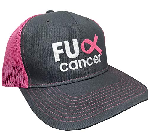 זין סרטן רקום בייסבול כובע נהג משאית כובע רשת גיבוי-זהב סרט על שחור ילדות סרטן מודעות