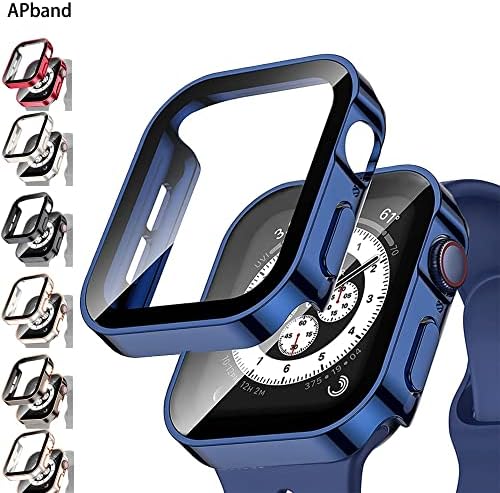 מארז SDUTIO+זכוכית ל- Apple Watch 8 7 45 ממ 41 ממ 44 ממ 40 ממ אטום למים מגן מסך אביזרים קצה פגוש iwatch
