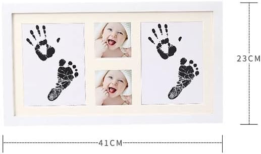 תינוק תמונה מסגרת שאינו רעיל תינוק טביעת כף יד טביעת רגל חותם ערכת מזכרות יילוד תינוק טביעת רגל דיו