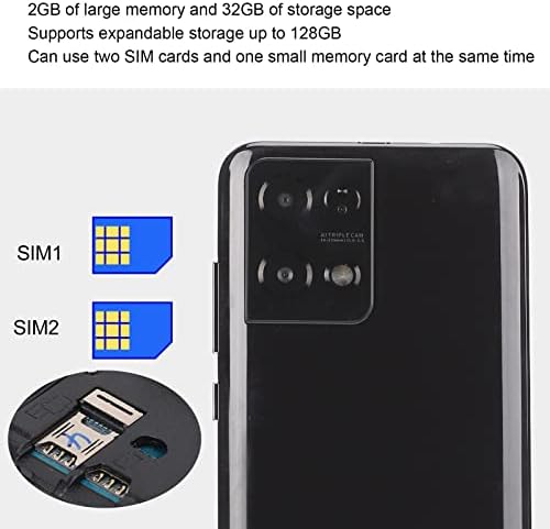 Luqeeeg Reno8 Pro Smartphone - 4.66in מסך טלפון נייד, RAM 2GB ROM 32GB ניתן להרחבה 128 ג'יגה -בייט סמארטפון דק