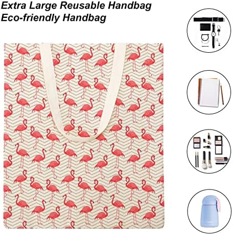 שקית בד אדום פלמינגו תיק תיק משקל קל לשימוש חוזר של מכולת קניות תיק קניות מתנה מודפסת בהתאמה אישית לגברים