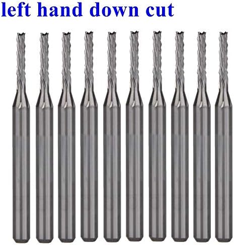 גברים הרים עמידים 10 יחידות 3.175x1.6x8.5 ממ יד שמאלית כלפי מטה כלים חותכים שיני תירס סיביות PCB טחנת חותך