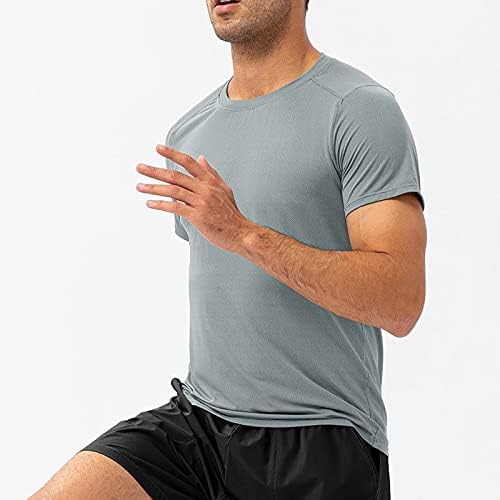 גברים של מהיר יבש אימון כושר קצר שרוול חולצה לחות הפתילה פעיל ספורט ביצועים ריצה טיז חולצות
