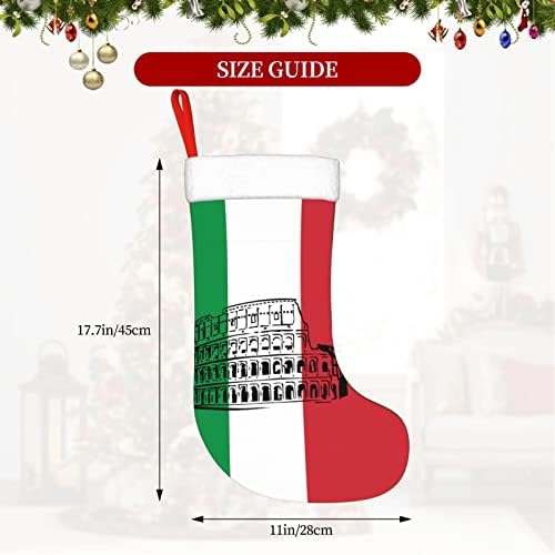 דגל איטלקי דגל איטלקי רומאי כריסטמה גרביים קישוטי עץ חג המולד גרבי חג מולד לחג המולד מתנות למסיבות חג