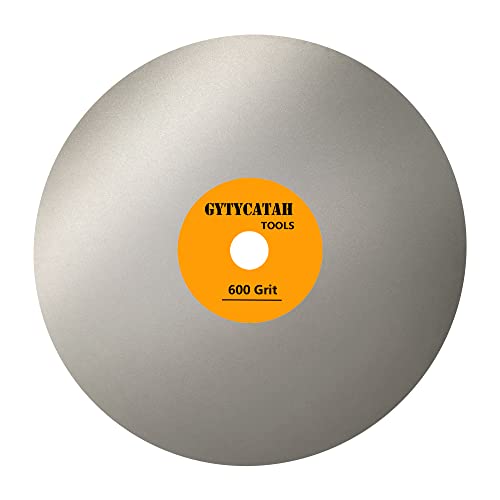 Gytycatah Diamond Disced Disc, 6 x 1/2 Arbor 600 חצץ, גלגל הברכיים שטוח מצופה יהלום לכיוון קרמיקה של אבן