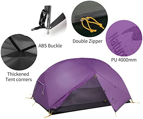 2 אדם תרמילאים אוהל 3 עונה קמפינג אוהל האולטרה שכבה כפולה משלוח עומד אוהל לקמפינג טיולי רכיבה על