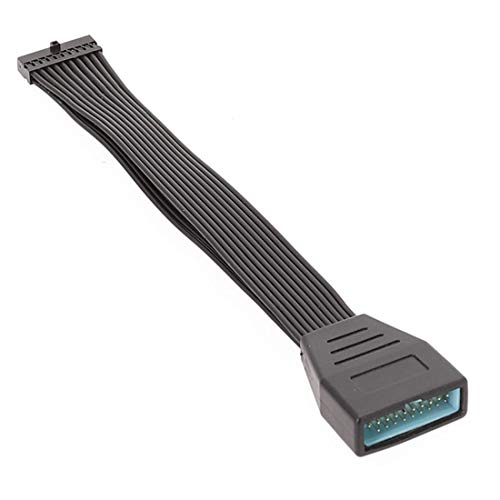 JMT 26AWG Mainboard USB3.0 20 סיבוב כותרת הרחבה פנימית כבל USB 3.0 19/20 סיכה מתאם זכר לנקבה ללוח האם