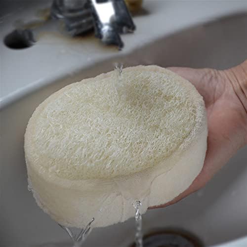 AHFAM רגליים מקרצף טבעי לופח ספוג כדור אמבטיה מקלחת שפשוף מקלחת אמבטיה שטיפת גוף סיר סיר ספוג מברשת