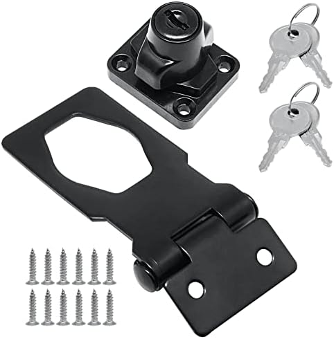 SWZHAI 2PCS מנעולי HASP מקשים, כפתור טוויסט בגודל 2.5 אינץ ', מנעולי תפס HASP, מנעולי תפס נירוסטה,