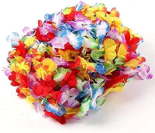 10 חתיכות הוואי ליס שרשראות צבעוני הוואי פרח ליס שרשראות למסיבה קישוטי חוף ספקי צד פרחוני חווה דקו נחמד וחכם