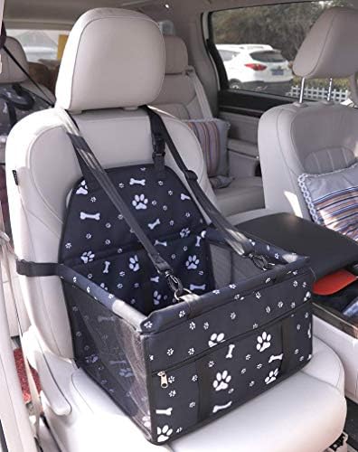 מתקפל לחיות מחמד בוסטרים רכב מושב כלב רכב עם בטיחות רצועה ורוכסן אחסון כיס עם 2 תמיכה ברים,