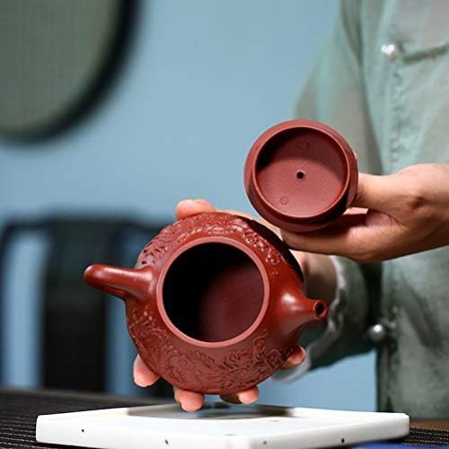 Wionc בסגנון סיני סיר תה סגול סגול אבן סקופ קומקום קומקום קומקום עפרות גולמיות סט תה בעבודת יד 210 מל Kung