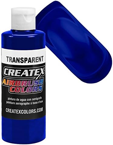 צבע מברשת אוויר של Createx, כחול בריט שקוף, 4 גרם