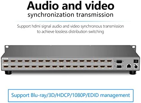 16x16 מתג מטריקס HDMI 1080p@120Hz Rackmount HDMI מטריקס 16x16 מתג HDMI מפצל תמיכה ב- RS232/IR/Web/HDMI1.4A/EDID/HDCP