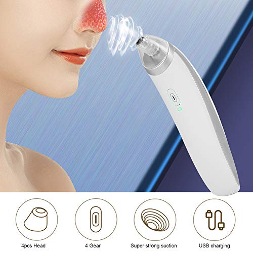 4 במנקה נקבוביות אחד, 4 מצבים חשמליים USB Blackhead Blackhead שואב פנים יניקה יופי יופי יופי שחור שיער