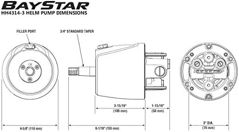 ערכת היגוי הידראולית של Baystar Dometic, HK4200A-3