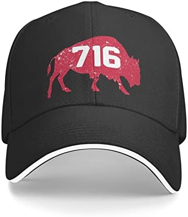 716 אזור קוד באפלו ניו יורק יוניסקס בייסבול כובע מתכוונן גודל תמיכה כובע קסקט כריך אבא כובע