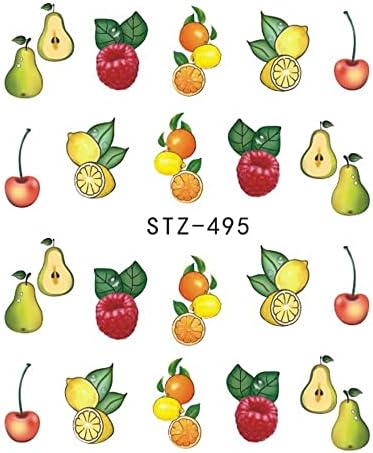 1 יחידות תות קיץ פירות שתיית מדבקות לציפורניים מניקור נייל עיצוב מים העברת סימן מים יופי מדבקות -