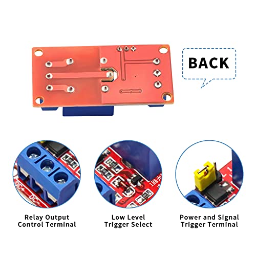 מודול ממסר של Dafurui 12V ， 8pack 1 מודול ממסר ערוץ 12 וולט לוח ממסר עם אופטוקפלר תומך בהדק ברמה