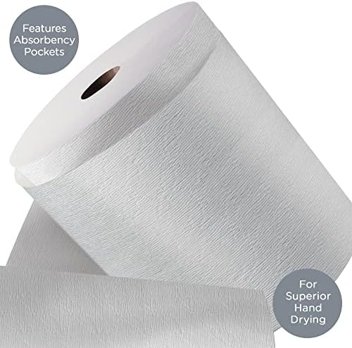 מגבות נייר גליל קשיח של Kleenex עם כיסי ספיגת פרימיום, ליבה 1.5 , לבן, 600 '/גליל, 6 לחמניות/מארז,