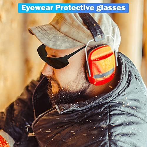 משקפי בטיחות, משקפי מגן לגברים נשים, ANSI Z87.1 משקפי הגנה על העיניים עם עדשת מגן ברורה לעבודה, מעבדה