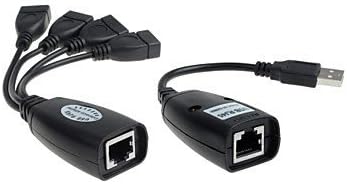 50M RJ45 מתאם רכזת USB של USB /USB RJ45 עד 4-יציאה לרכזת USB
