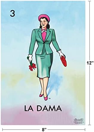 03 לה דמה אישה ליידי לוטריה כרטיס מקסיקני בינגו לוטו יום המתים דיה לוס מורטוס קישוטי מקסיקו נקבה