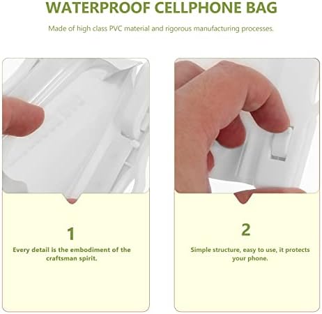 4 יחידות טלפון פאוץ לשחות נייד תיק מתחת למים טלפון מחזיק טלפון כיסוי לבן