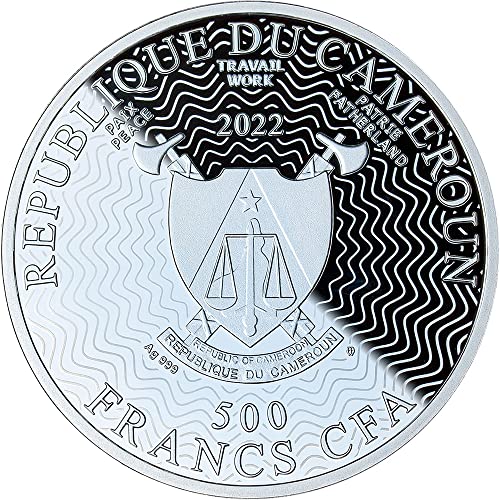 2022 דה מודרני PowerCoin פרח חיים מטבע כסף 500 פרנק CFA קמרון 2022 הוכחה