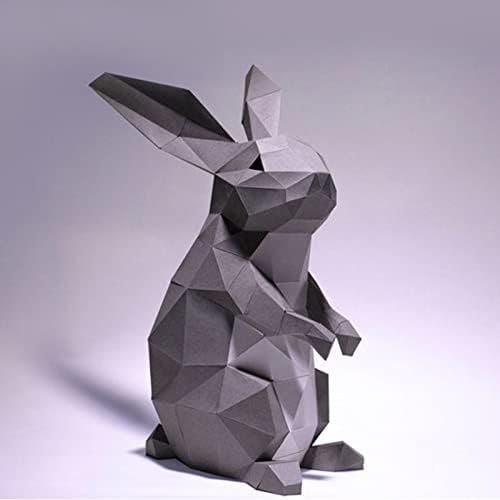 WLL-DP ארנב שובב פסל נייר פסל נייר גיאומטרי מודל 3D אוריגמי סצנת פריסת נייר גביע קישוט קישוט קישודים