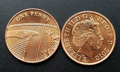 אוסף מטבעות מטבע זיכרון, בריטניה 1 פני, מגן מטבעות קטן גרסת מטבע זיכרון של אוסף Coinscoin זרים