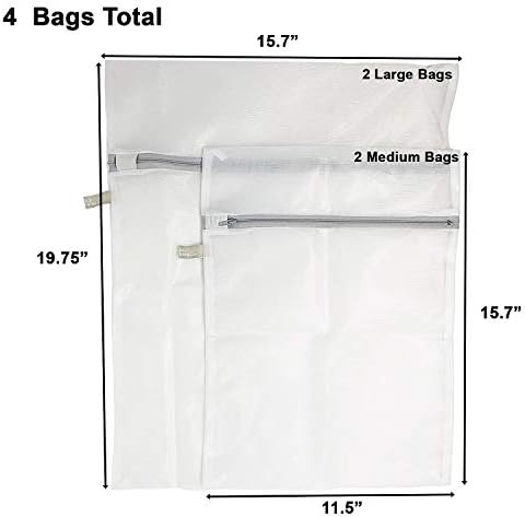 4 חבילה-הוג ' י מיקרו רשת כביסה שקיות הלבשה תחתונה חזיית תחתונים עם רוכסן מאובטח נהדר עבור כביסה פנים מסכות