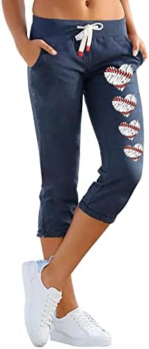 מכנסיים רופפים של מיאשוי לנשים מותניים אלסטיים דפוס דפוס דפוס צבע מוצק מכנסי טרנינג נשים מכנסיים מזדמנים