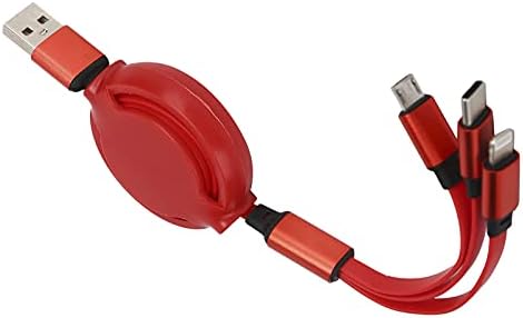 FOSA 3 ב 1 כבל מטען USB עם Typec, עבור iOS, עבור מחבר, ראש טעינה נייד נשלף ראש מתכת ראש מתכת מרובה חוט טעינה