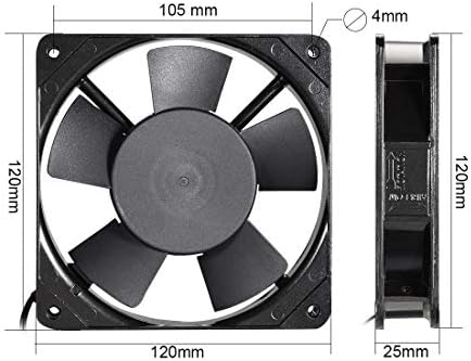 מאוורר קירור 120 מ מ על 120 מ מ על 25 מ מ 12025 ב 220-240 וולט 0.10 מסבים שרוול חיים ארוכים