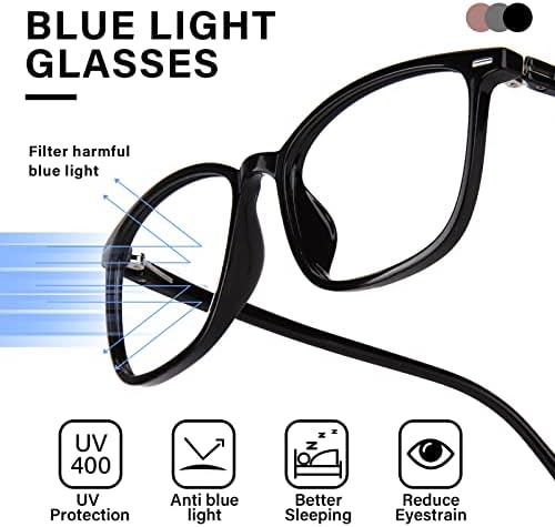 פונקו כחול אור משקפיים לנשים גברים טר90 אופנה גמיש מסגרת אנטי בוהק מחשב כחול אור חסימת משקפיים