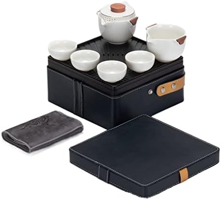 ערכת תה טיולים של ZLXDP סט תה נייד סט כוס מהיר סיר קרמיקה חיצוני ארבע כוסות משרד מתנות
