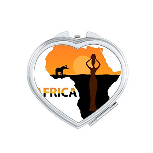 מפת אפריקה סוואנה פיל חיי מראה מגדלת נסיעות איפור כיס כף יד נייד