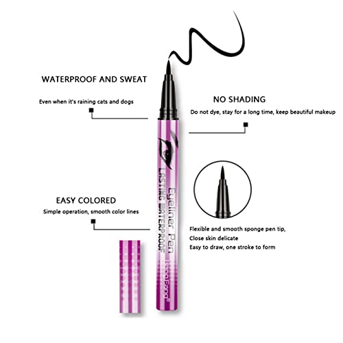 שחור נוזל אייליינר עיפרון עמיד למים קל צבע עמיד למים ארוך אייליינר עט עבור נשים בנות
