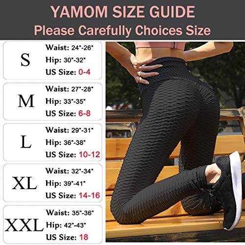 Yamom High מותן קת הרמת חותלות אימון אנטי -צלוליט לנשים מכנסי יוגה