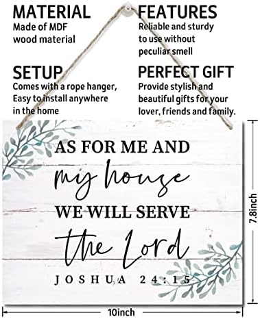 סימן מעורר השראה, באשר לי וביתי, אנו נשרת את הלורד-ג'ושוע 24:15 שלטי כתבי הקודש, פסוק תנך תלוי שלטי עץ
