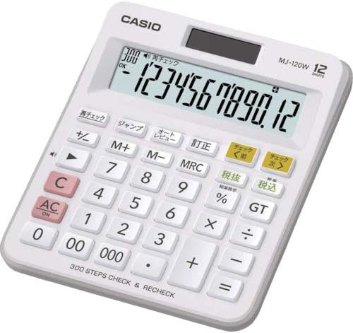 מחשבון CASIO חישוב מחשבון בדוק אימות מיני רק סוג 12 ספרות MJ-120W-N